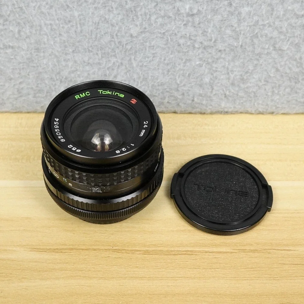 Vintage RMC Tokina 24mm 1:2.8 Camera Lens Manual w/ Caps for Canon FD Mount